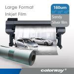 Favorable Price: 160um Self-Adhesive Inkjet Sandy Silver Polyester Film for Large Format Printing FSS/FSG