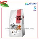 Flat bottom plastic pet food bag with top resealable zipper DR8-FBN40