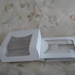 folding food grade OEM logo printing clear plastic cake box/cake box design/paper cake box CB03