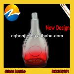 Glass Christmas Hot Sale Red Colored Glass Wine Bottle HS181