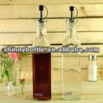 glass olive oil bottle ,square glass oil bottle, oil and vinegar dispenser SL-S3