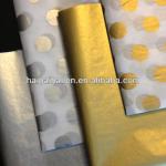 Gold and silver polka dots prnted wrapping tissue paper HP-P0451