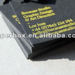 gold foil black linen paper printing card with custom logo tane20130413