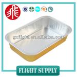 Golden inflight aluminum foil container FS-4381 aluminum foil container