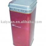 Good high quality square gift tin can for tea kaiyuan