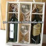 Good quality wooden gift boxes for wine glasses MSW-Q8-012