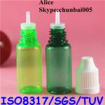 green 10ml plastic dropper bottles wholesale with childproof cap with long thin tip CB-10ml plastic dropper bottles wholesale