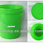 green paint pail with metal handle WHP13-2