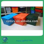 Heavy duty large plastic crate with foldable lids ZYDS-6843/32(73L)