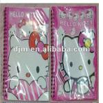 Hello kitty notebook/cartoon diary / lovely 32k Laser print cover coil book DJM--044