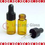 high-grade small essential oil glass bottle with glass dropper 3197-A1633