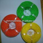 high quality 1--3 ply pp plastic rope 1---5mm