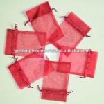 High Quality Deep Red Organza Bag For Promotion JF-OB-013