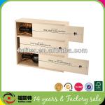 High quality unfinished pine wood wine boxes AFL237