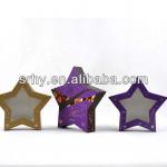 High quanlity!! luxurious Eco Star-Shaped Paper Box for Packing HY-085