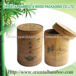 Hot sale bamboo tea caddy empty cylinder wooden box BC-003