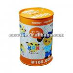 hot sale Fashion decorative round tin can saving coin bank BDD-0054