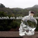 hot sell 150ml skull glass bottle for wine MH-YLP-3127