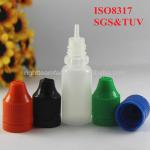 ISO 8317/SGS/TUV certificate 10ml hdpe bottle ,eye dropper bottles with childproof tamperproof cap RT-10ml hdpe bottle