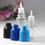 ISO 8317/SGS/TUV certificated bottles 10ml clear dropper bottle pet 10ml dropper bottle10ml with color childproof cap RT- pet 10ml dropper bottle