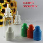 ISO 8317/SGS/TUV certificatee 20 ml needle pet bottles,PE e liquids empty bottle 10ml with childproof tamperproof cap RT-PET   20 ml needle pet bottles