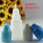 ISO 8317/SGS/TUV certificatee dropper bottles,bottles PE 10ml with childproof tamperproof cap RT-bottles PE 10ml