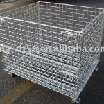 ISO9001 Foldable Galvanized Pallet Cage below the table