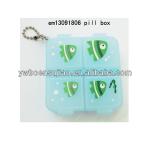 key ring pill box cute plastic pill box travel pill boxes with 4 small cube em13091806 pill box