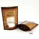 kraft paper food bag with clear window F-236