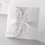 Laser Cut Floral Wrap Wedding Invitations/ Wedding Cards/Unique Wedding Cards---BH1614 CAR-BH1614