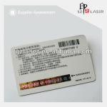 Laser scratch off security label used on card GK-4