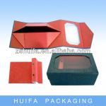 Luxury custom foldable tie boxes for sale with clear window tie boxes for sale