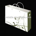 luxury high quality white gorgeous low price shopping paper bag with cotton handle WS-123