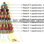 macaron display stand pvc clear plastic trays with 10 layers levels xxl-ma-03