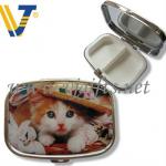 Metal pill box metal pill case with DIY logo NL-045