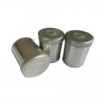 metal round seamless tea tin can with round screw lid promotional tea tins