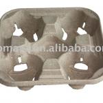 Molded pulp 4-cup drink holder tray /cup holder HM-CC04