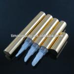 moq 500pcs, Cosmetic package pen 4.5ml shiny gold lip gloss bottle, twist up lip gloss pen TM-LG780