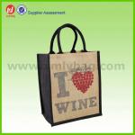 Nature Color With Screen Printing Jute Wine Packing Bag LYC1109