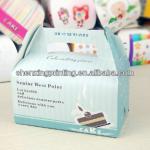 New Arrival Foldable Food Grade Paper Cake Packaging Box with Handle CX-PB-082105