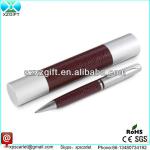 New Box Quality Leather Cover Cigar Plastic Tube Pen Packaging For Leather Pen PB022