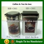 New design Coffee wholesale tin container with lids tin container