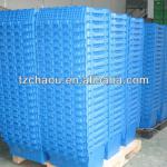 new-designed lid-foldable stackable solid plastic logistic box 73L