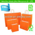 NEW year HOT orange paper bags with handles wholesale CM-paper paper bags with handles wholesale