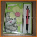 NOTEBOOK AND PEN SET - LOVE AND HUGS DESIGN YG-0403-5