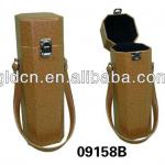 Octagon PVC leather portable wine tube wholesale 09158B