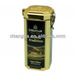 Octagon tea tin can good airproof with PVC window and hinge CD-009 CD-009