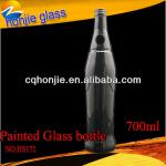 Packing Glass 750ml black glass wine bottles wholesale HS172