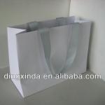 Paper Drawstring pure white gift bag TT588074