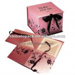 Paper Folding Gift Box with PVC window&amp;Ribbon Closure TP-PB0346